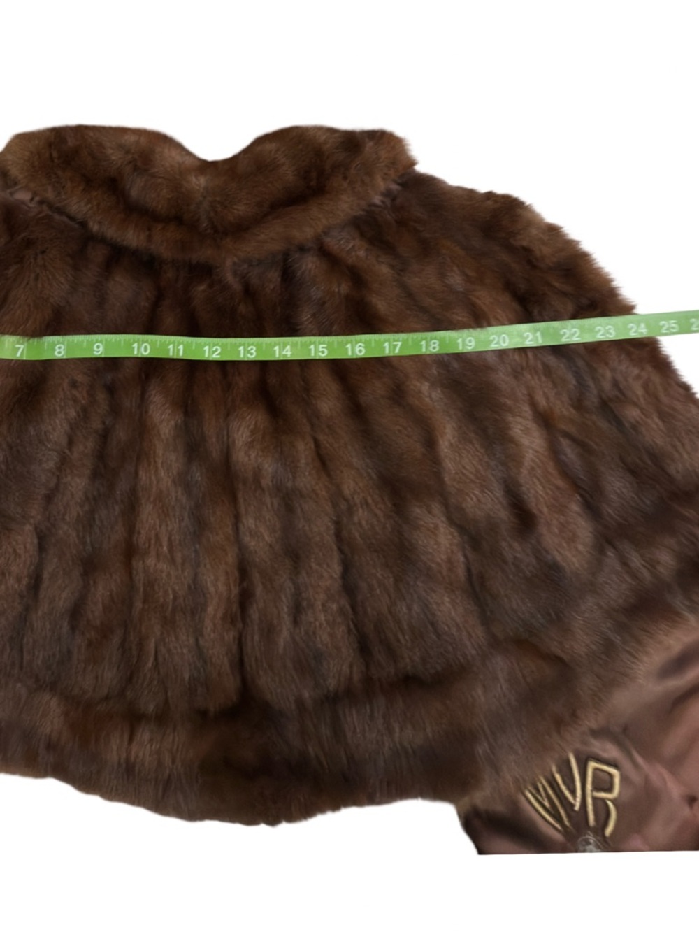 Vintage Brown 60s Leakas Furriers Dayton Mink Fur Shawl Cape Capelet - Picture 10 of 12